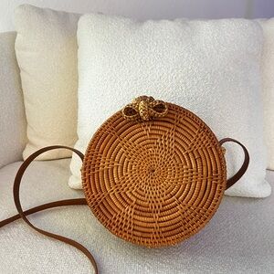 Round Woven boho Bag